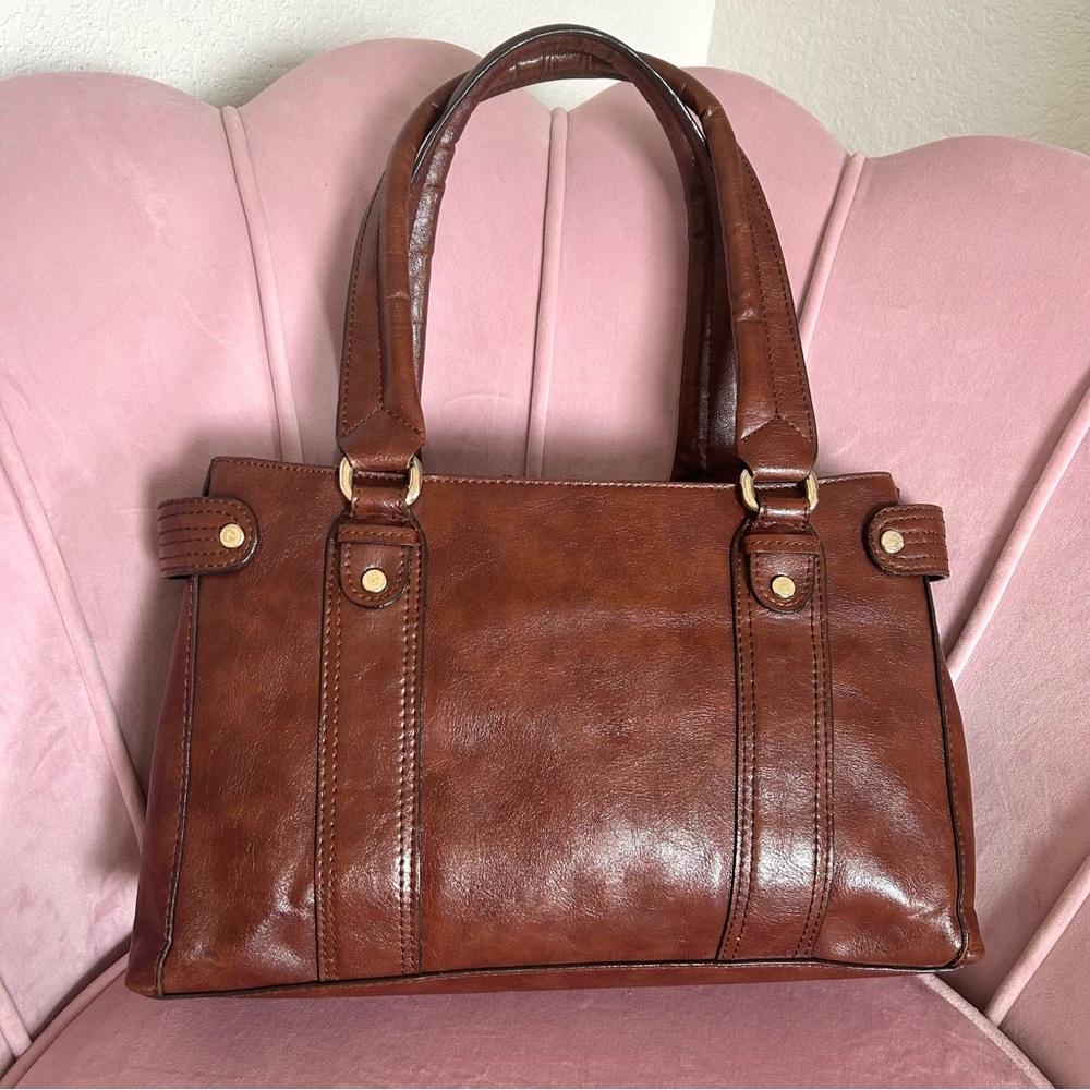 Liz Claiborne Vintage gorgeous leather tote bag - Picture 2 of 16